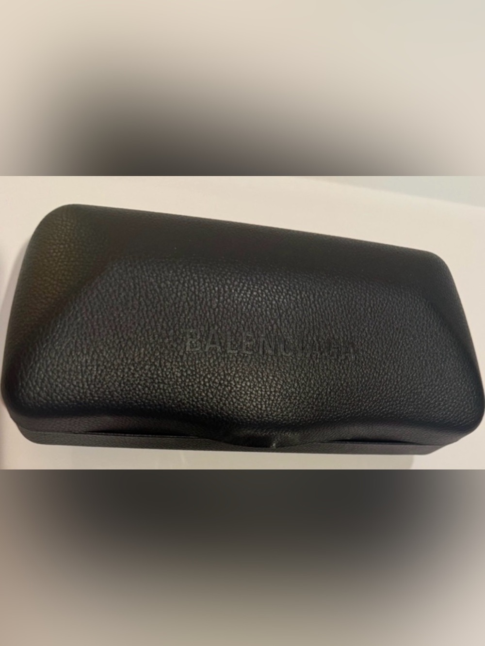 BALENCIAGA LARGE LEATHER SUNGLASSES CASE BLACK NEW